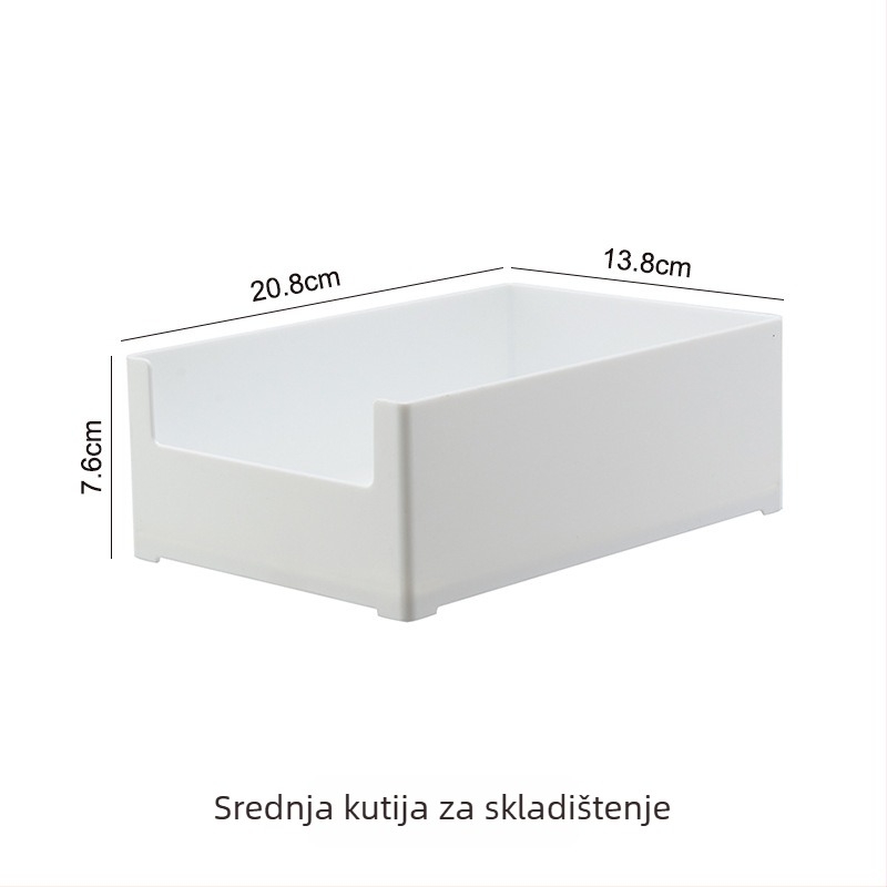 Japanski stil plastična kutija za stolnu organizaciju, pravokutnog dizajna, za kozmetiku i maske, kapacitet 2L