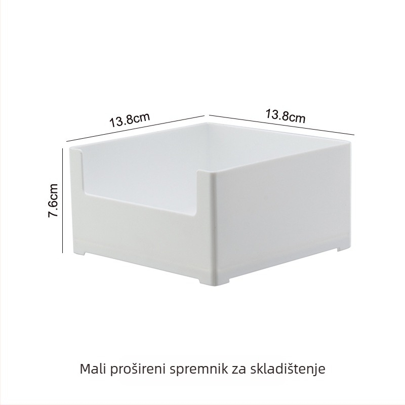 Japanski stil plastična kutija za stolnu organizaciju, pravokutnog dizajna, za kozmetiku i maske, kapacitet 2L