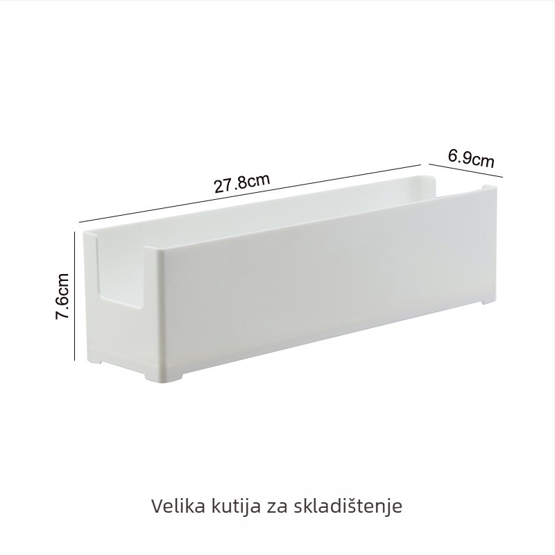 Japanski stil plastična kutija za stolnu organizaciju, pravokutnog dizajna, za kozmetiku i maske, kapacitet 2L