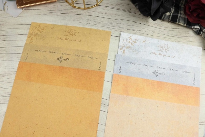 Europski stil vintage set papira i omotnica bez crta, model 010, stil: omotnica, dar za školskog kolegu za Božić