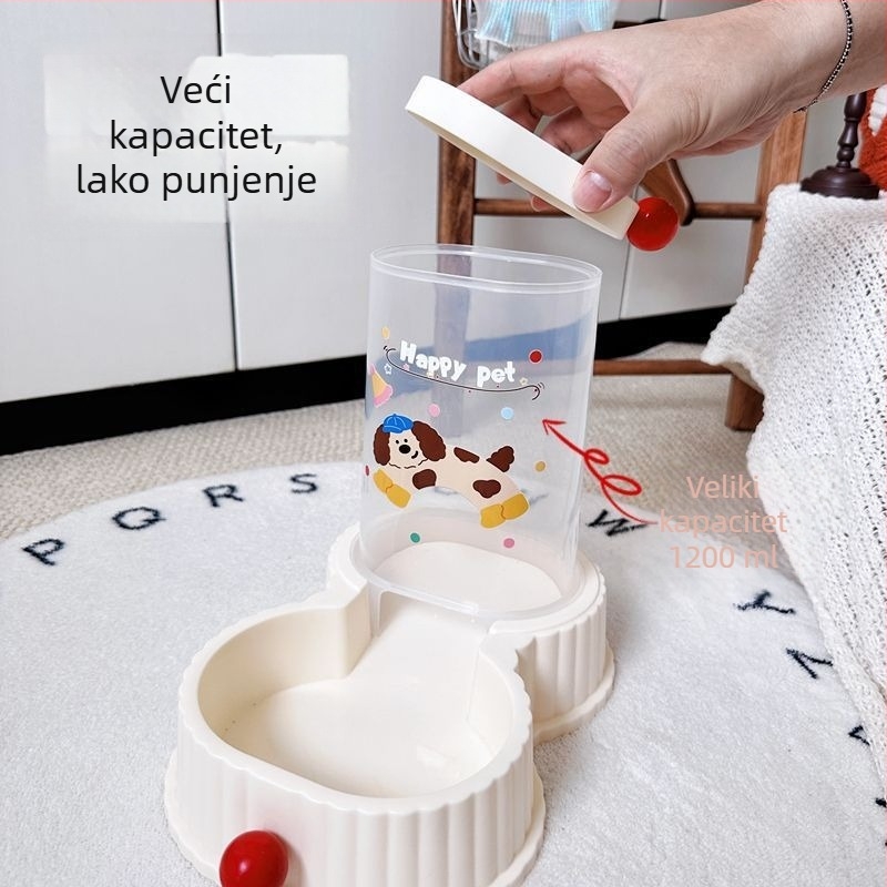 Dispenzer za vodu za pse i mačke, automatski hranilnik za mačke, set posuda za kućne ljubimce