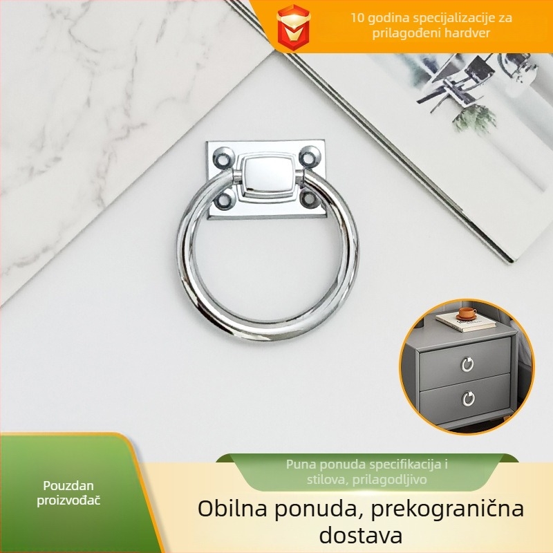 Okrugla ručica; cinkova legura; die casting; moderan jednostavan stil; univerzalno