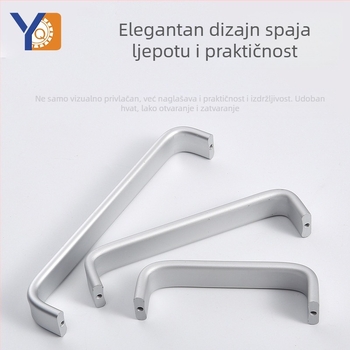 Drška za ormarić od aluminijske legure, moderan minimalistički stil, polirana oksidacija, za namještaj