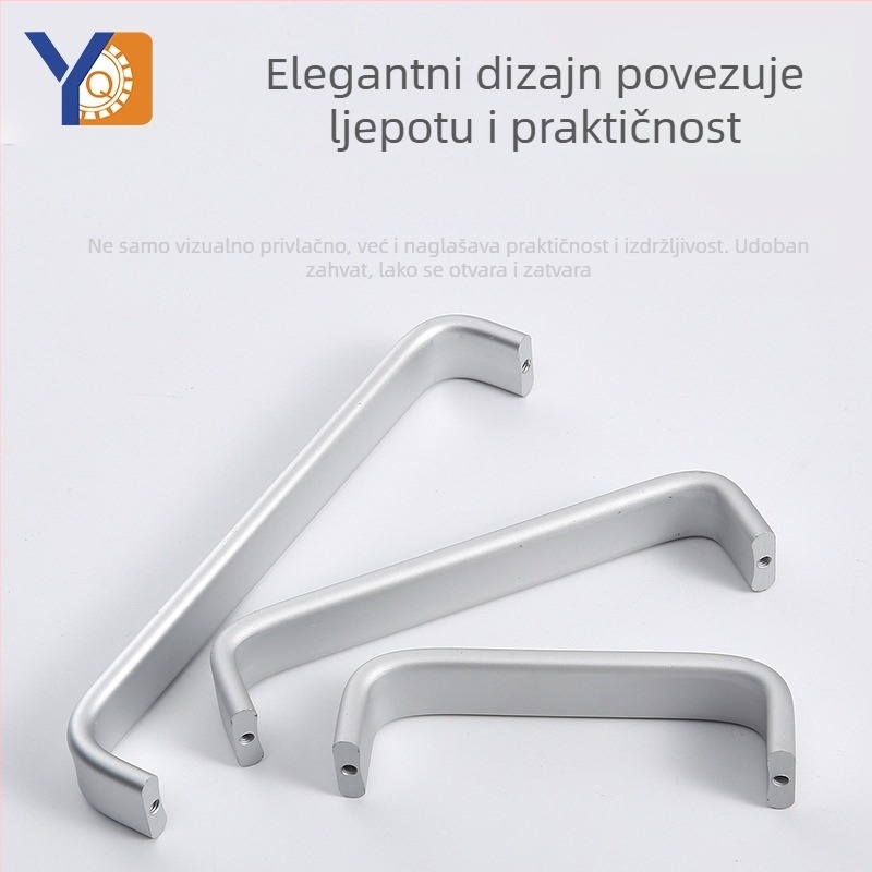 Drška za ormarić od aluminijske legure, moderan minimalistički stil, polirana oksidacija, za namještaj