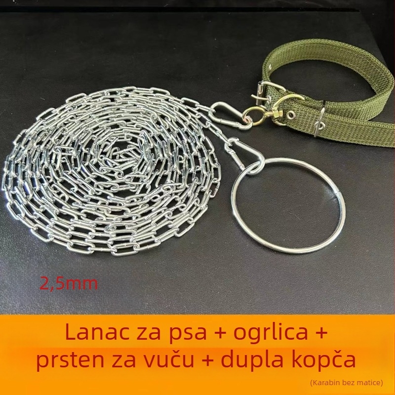 Šetnja za psa protiv ugriza s debelim plastičnim lancem, nije povlačna, prekogranični izvoz