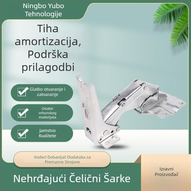 Panta za vrata hladnjaka od nehrđajućeg čelika, tiho kretanje, ugrađena, prilagodljiva, stil laganog luksuza