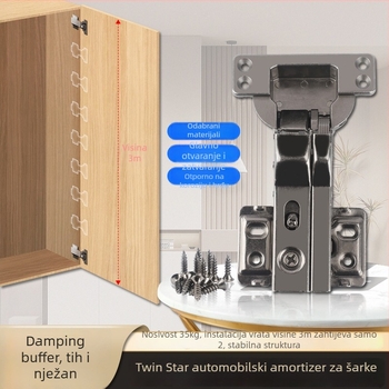 Šarka za garderobna vrata - hladno valjani čelik; marka Xinweilai hardware; završna obrada: crno nikl; stil: Novi kineski stil; pogodno za drvena vrata