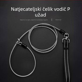 Povodac za psa od nehrđajućeg čelika za šetnju, profesionalni trening, čvorni dizajn čvrst lanac