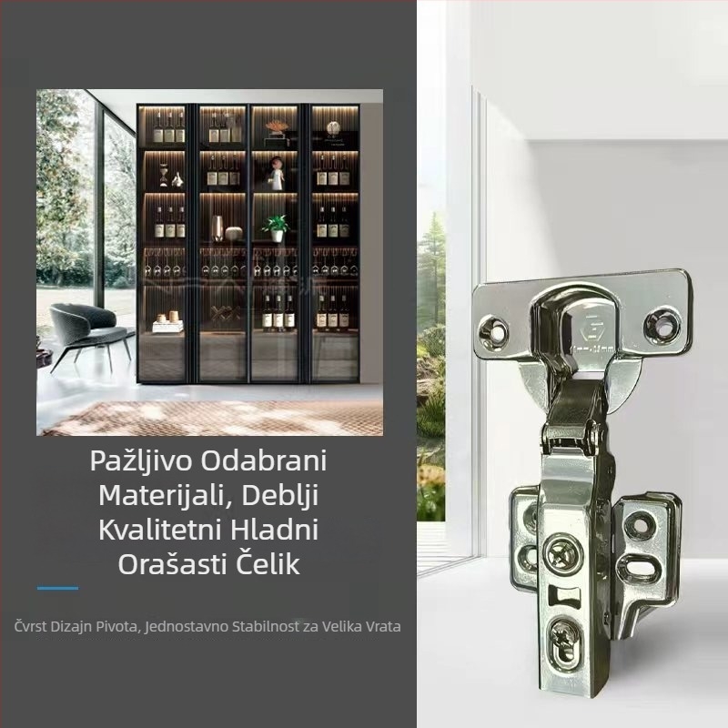Šarke za ormarić od 304 nerđajućeg čelika s oprugom i hidrauličkim tlomenjem