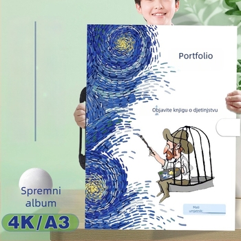 A3/A2/8K/4K umjetnički portfelj i skladišni album, šareni folder