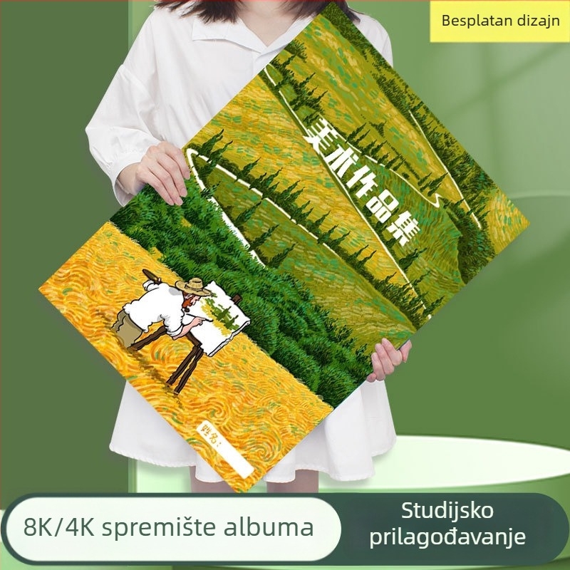 A3/A2/8K/4K umjetnički portfelj i skladišni album, šareni folder