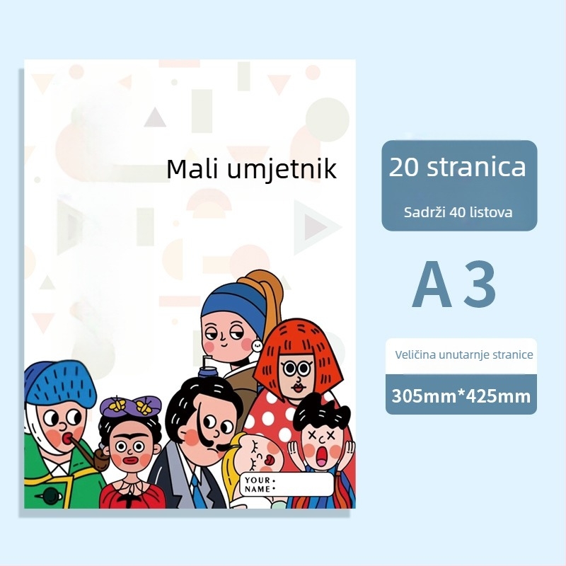 A3/A2/8K/4K umjetnički portfelj i skladišni album, šareni folder