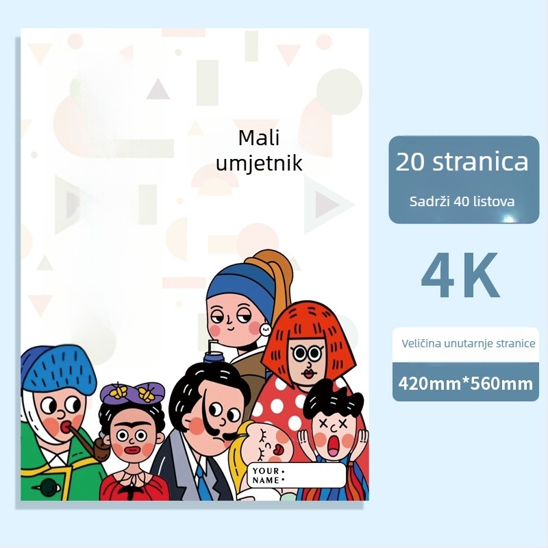 A3/A2/8K/4K umjetnički portfelj i skladišni album, šareni folder