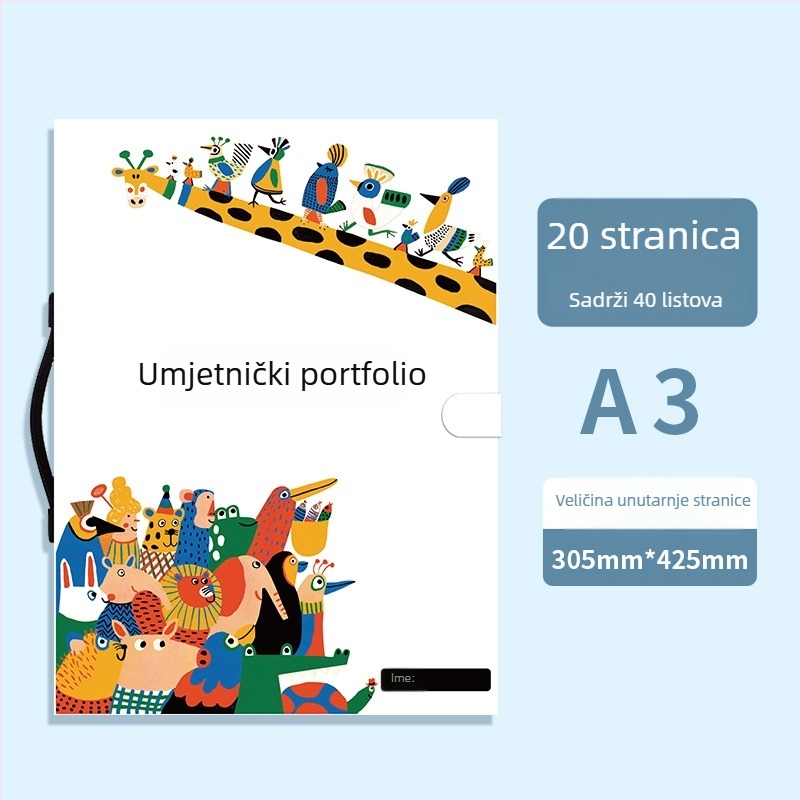 A3/A2/8K/4K umjetnički portfelj i skladišni album, šareni folder