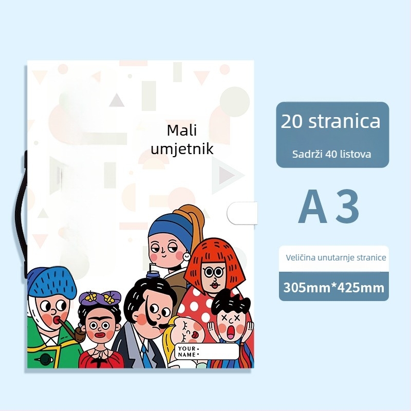 A3/A2/8K/4K umjetnički portfelj i skladišni album, šareni folder