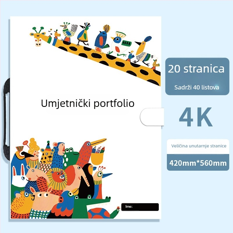 A3/A2/8K/4K umjetnički portfelj i skladišni album, šareni folder