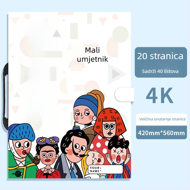 A3/A2/8K/4K umjetnički portfelj i skladišni album, šareni folder