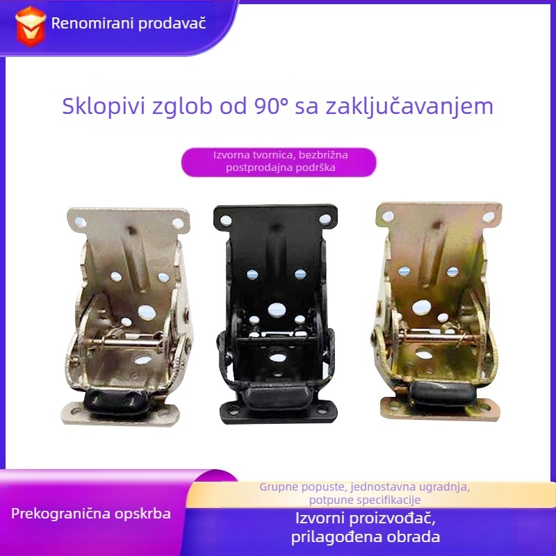 Sklopivi šip za stolove i namještaj – 90° samozaključan, pravokutni kut, željezo