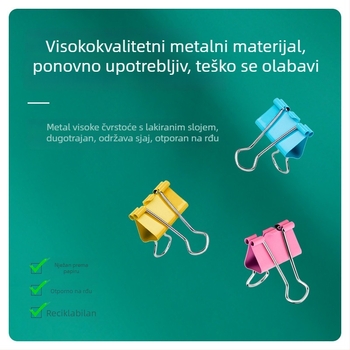 Deli 8555ES velika spona od nehrđajućeg čelika za dokumente