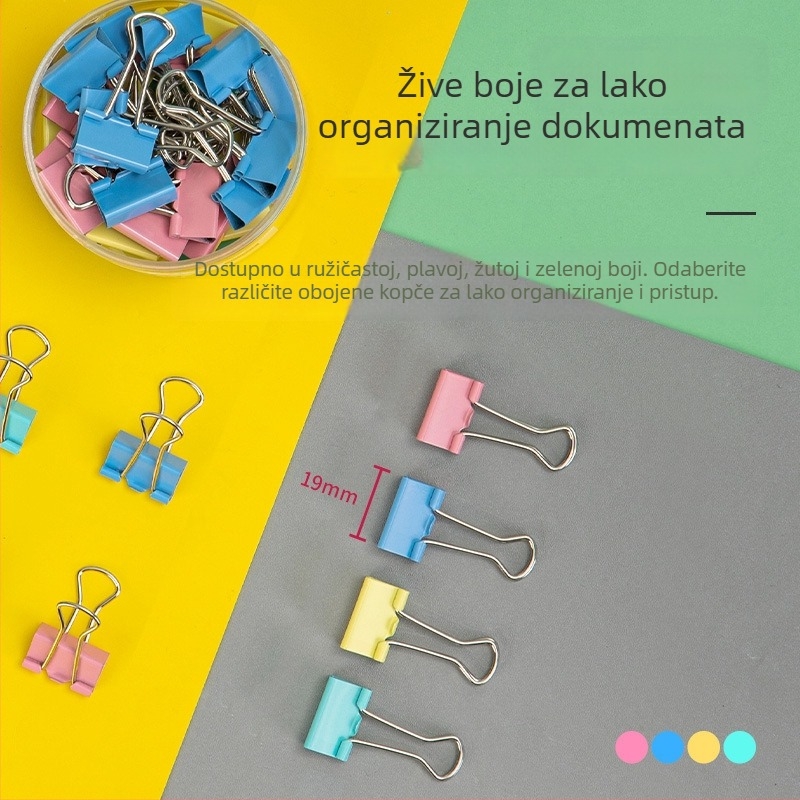 Deli 8555ES velika spona od nehrđajućeg čelika za dokumente
