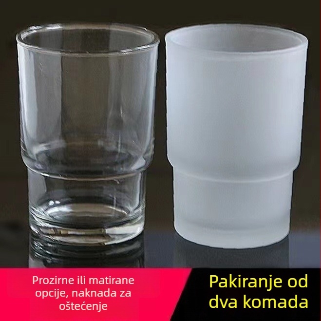 Držač za četkice za zube - matirano staklo, otporno na toplinu, moderni minimalistički stil, mogućnost prilagođavanja logotipom