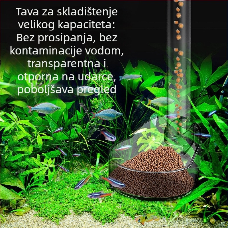 Akvarijski hranilnik s prstenom i cijevi dozer — plastični, brend Aquatic craftsmen, 0,1 kg, paket 96 kom.
