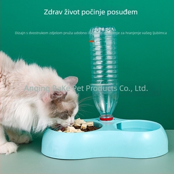 Mačja automatska posuda za vodu s dvostrukim posudama – plastična