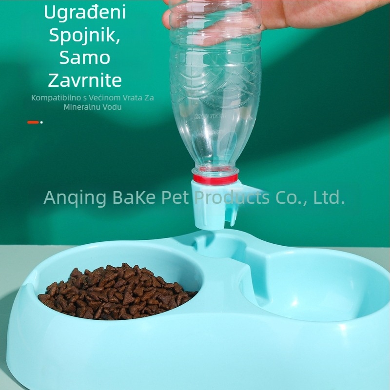 Mačja automatska posuda za vodu s dvostrukim posudama – plastična