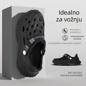 Muške perforirane sandale za ljeto – idealne za outdoor, planinarenje i ribolov; protuklizna EVA potplata, EVA gornji dio, injekcijsko oblikovanje potplata, slip-on