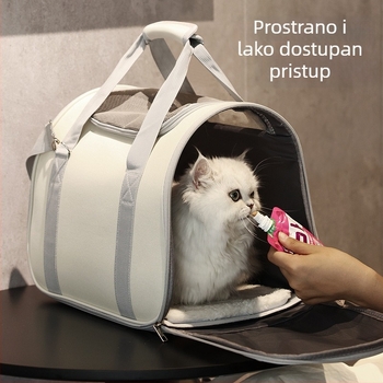 Torba za kućne ljubimce u obliku svemirske kapsule, za mačke i pse, od tkanine, kapacitet 15, pogodna za težinu 5–7 kg, jednofarbni uzorak, srednje tvrdoće do mekoće