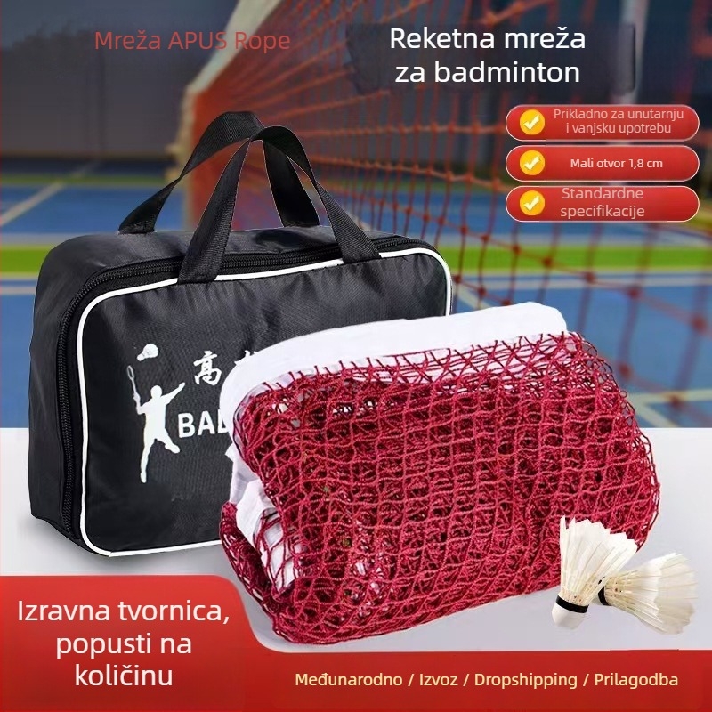 Mreža za badminton - Apus, najlon/poliester, pogodno za stolni tenis i badminton