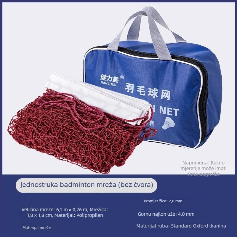 Mreža za badminton - Apus, najlon/poliester, pogodno za stolni tenis i badminton