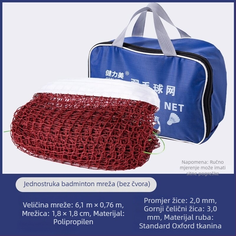 Mreža za badminton - Apus, najlon/poliester, pogodno za stolni tenis i badminton