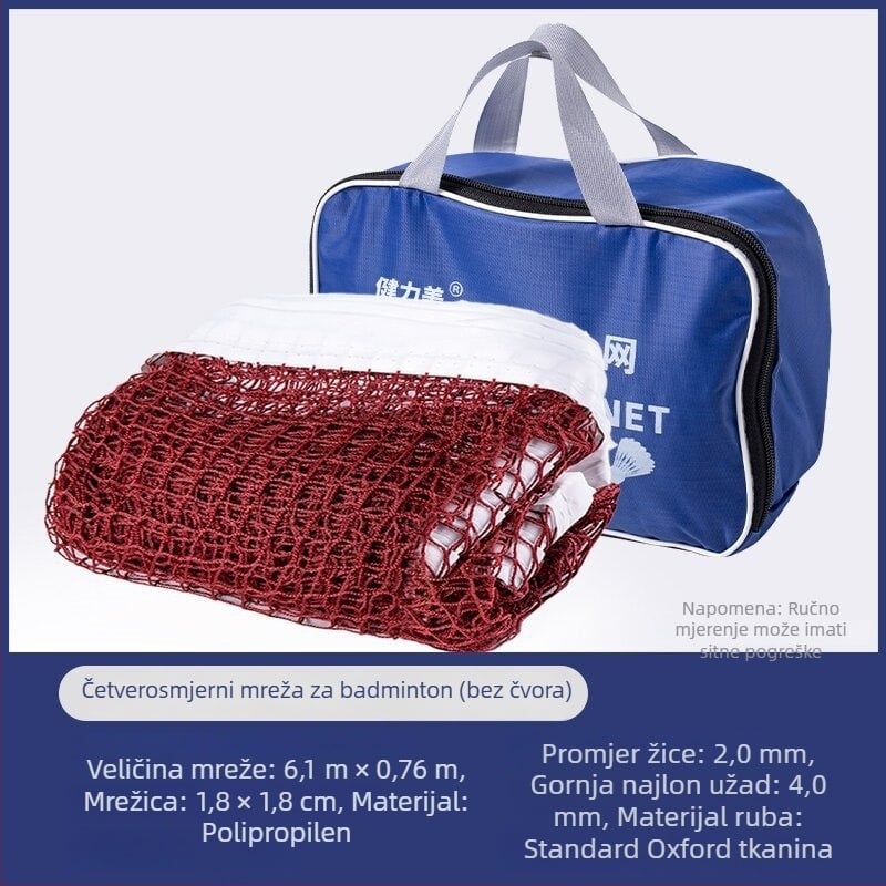 Mreža za badminton - Apus, najlon/poliester, pogodno za stolni tenis i badminton