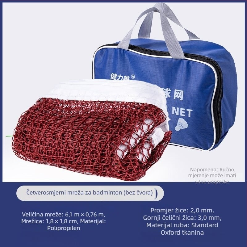 Mreža za badminton - Apus, najlon/poliester, pogodno za stolni tenis i badminton