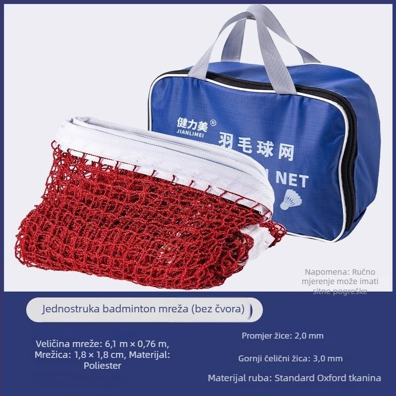 Mreža za badminton - Apus, najlon/poliester, pogodno za stolni tenis i badminton