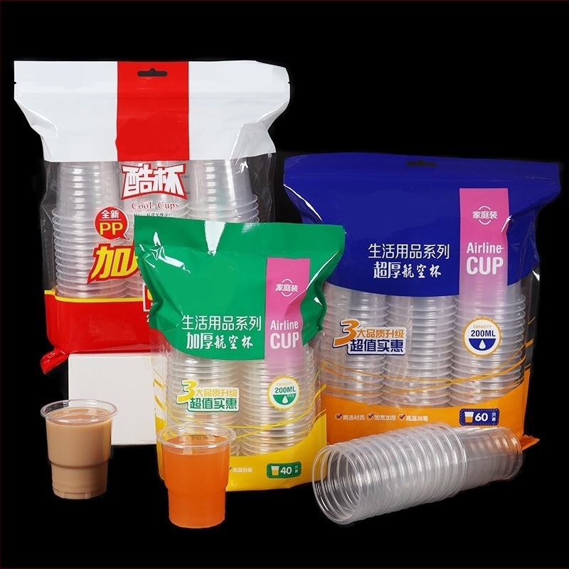 Jednokratna prozirna plastična čaša, okruglog oblika, kapacitet 101-200 ml, materijal PP/PS, biorazgradiva