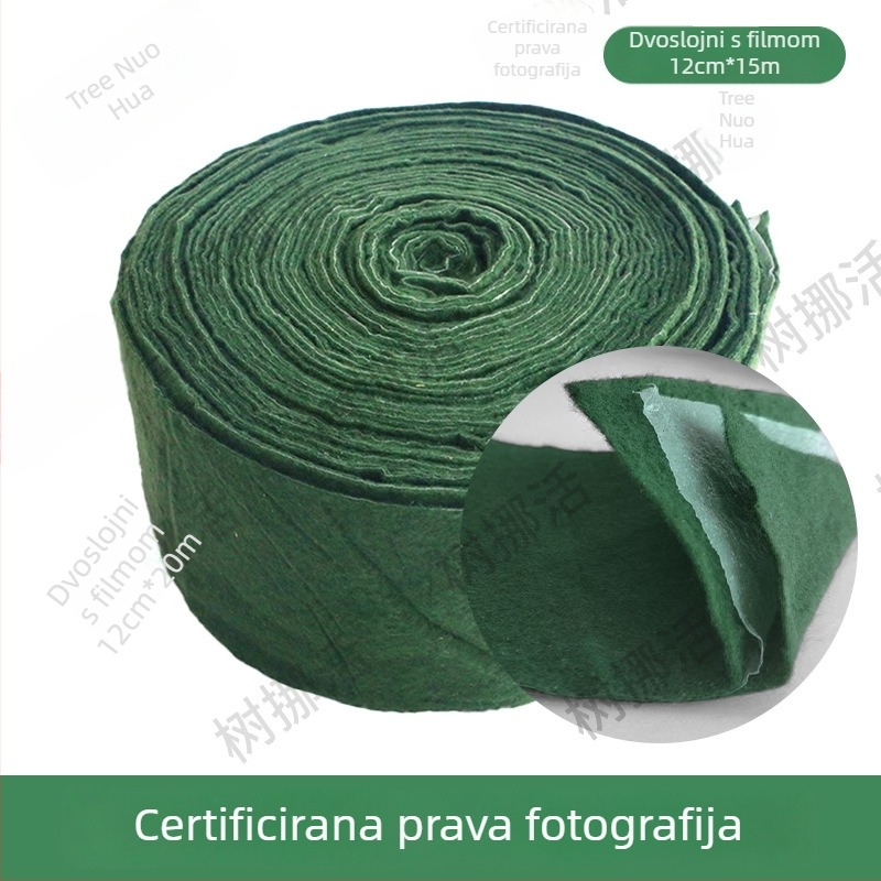 Plat za omotavanje stabala za vrtlarstvo — bambus materijal, izolacija, zadržavanje vlage, uključena užica za vezanje