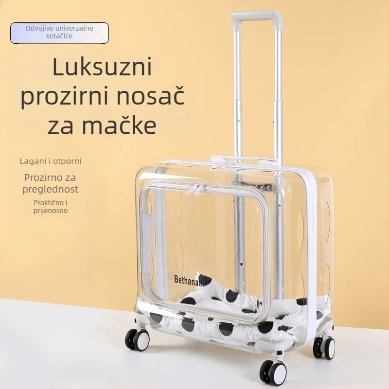 Prozirna panoramska torba za kućne ljubimce - plastični nosač za putovanje s velikim kapacitetom