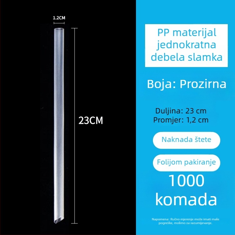 Jednokratna plastična čaša za mliječni čaj, Ø90 mm promjer, debela čaša za hladna pića s poklopcem, čaša za sojino mlijeko, za komercijalnu upotrebu