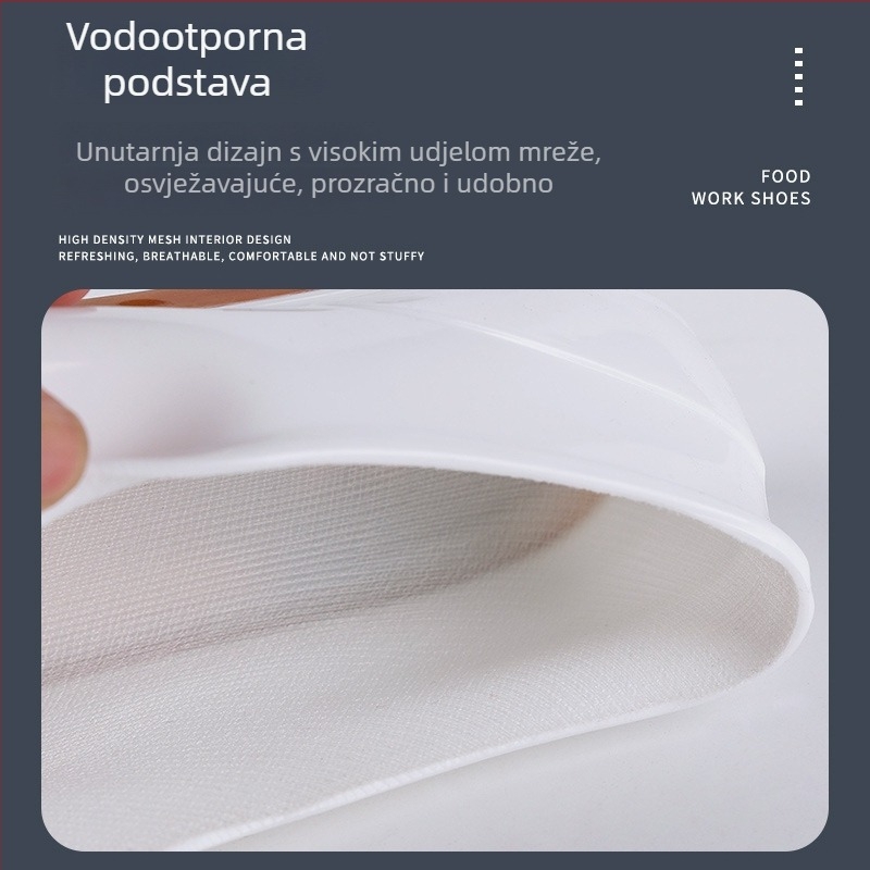 Kuhinjske slip-on tenisice za prehrambenu industriju, niski kroj, PVC, vodootporne i otporne na kiseline i baze, unisex, protuklizne