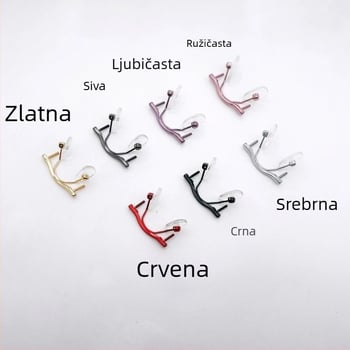 Bezokvirni dodaci za naočale – čist titanij, srednji nosilac, univerzalna vijčana konstrukcija s jednom otvorom, IP premaz, White Collar Nobility