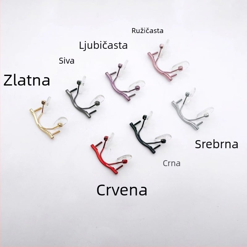 Bezokvirni dodaci za naočale – čist titanij, srednji nosilac, univerzalna vijčana konstrukcija s jednom otvorom, IP premaz, White Collar Nobility