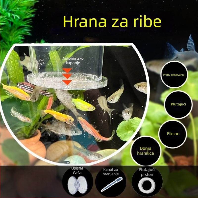 Akrilni prsten za hranjenje u akvariju – hranjenje brine shrimp, plutajuće ukrasne ribe (guppy), pogodno za akvarij; Materijal: Drugo; Podrijetlo: Drugo; Uvoz: Ne; Primjenjivo: Akvarij