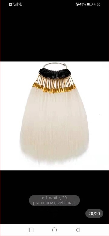 Silk Time Perika od pravih ljudskih vlasi – kratka ravna s bangs, Color Card model, može se bojati