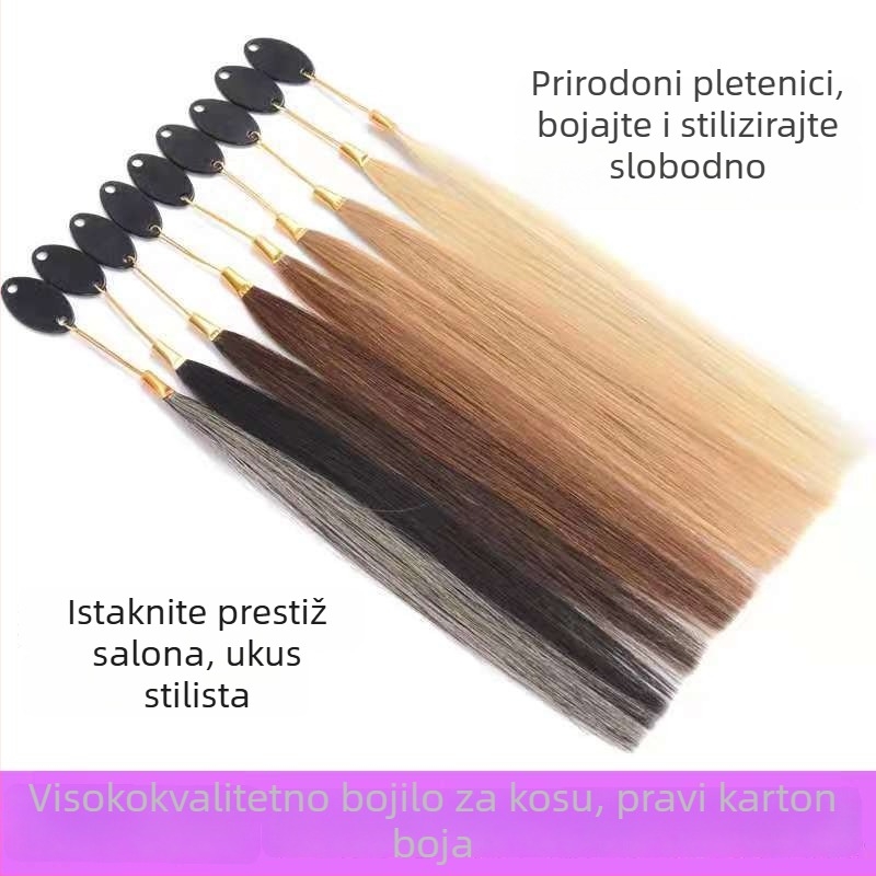 Silk Time Perika od pravih ljudskih vlasi – kratka ravna s bangs, Color Card model, može se bojati