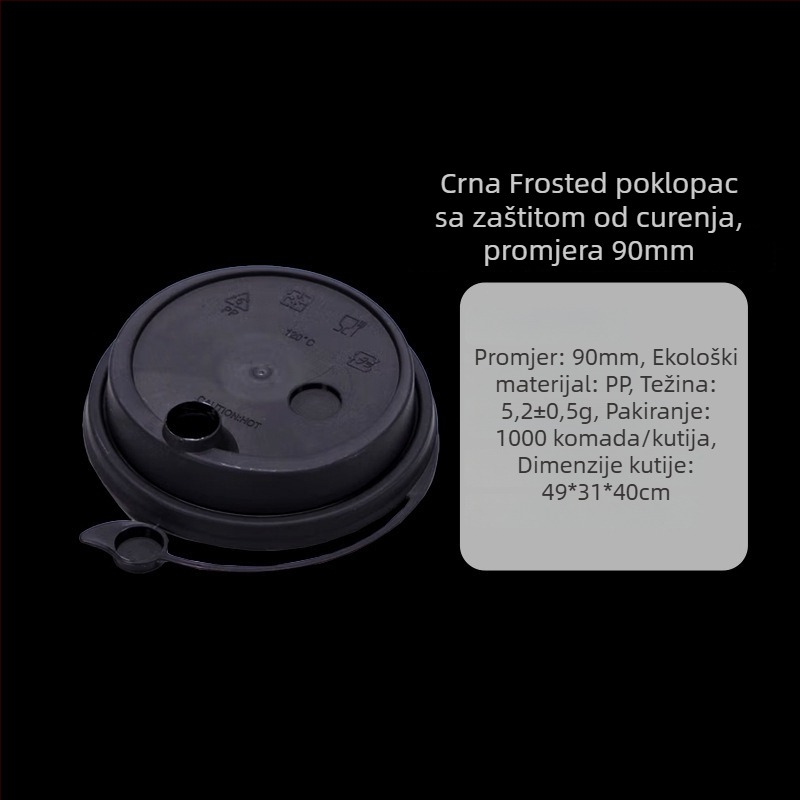 Jednokratna šalica za mliječni čaj, matno prozirna, PP plast injekcijski oblikovan, moguć tisak logotipa