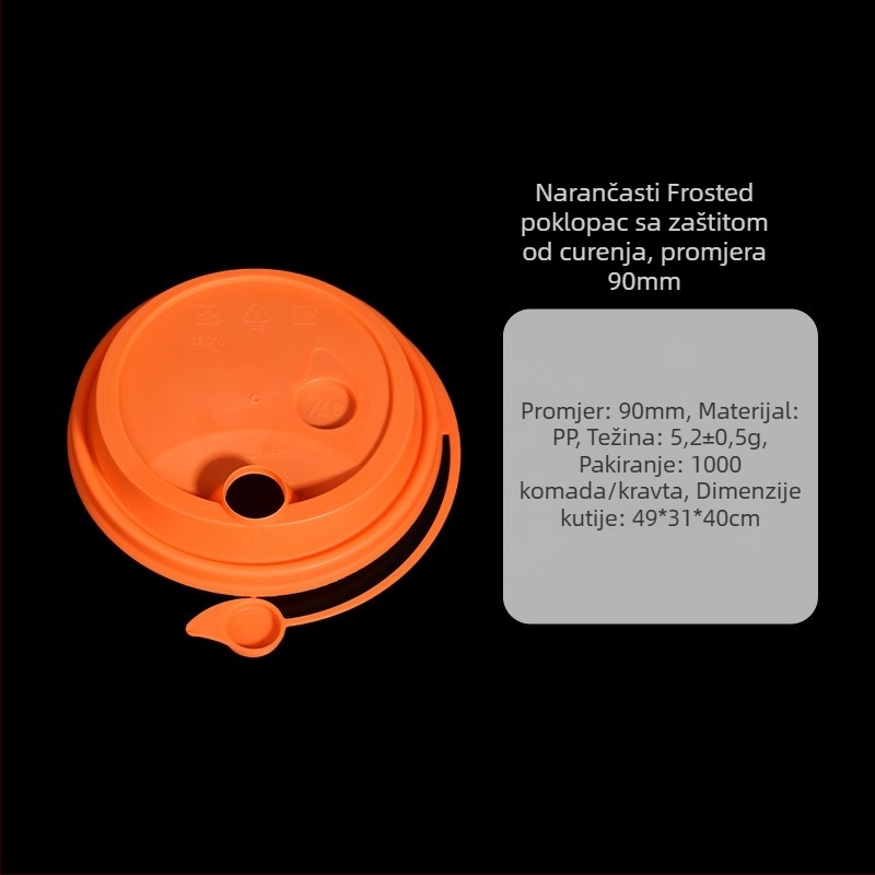 Jednokratna šalica za mliječni čaj, matno prozirna, PP plast injekcijski oblikovan, moguć tisak logotipa
