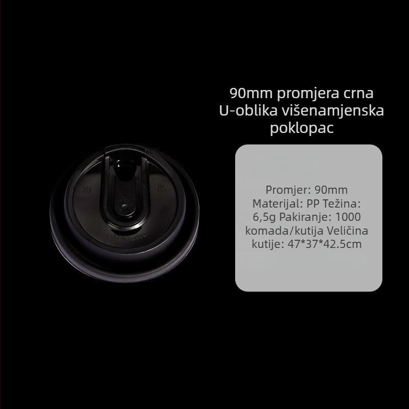 Jednokratna šalica za mliječni čaj, matno prozirna, PP plast injekcijski oblikovan, moguć tisak logotipa