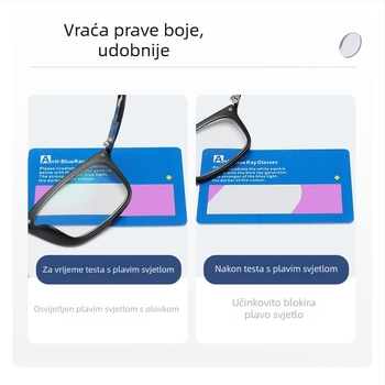 Yamy naočale za čitanje, kvadratni puni okvir, naočale protiv plavog svjetla, okvir TR90, materijal leća AC, odrasli